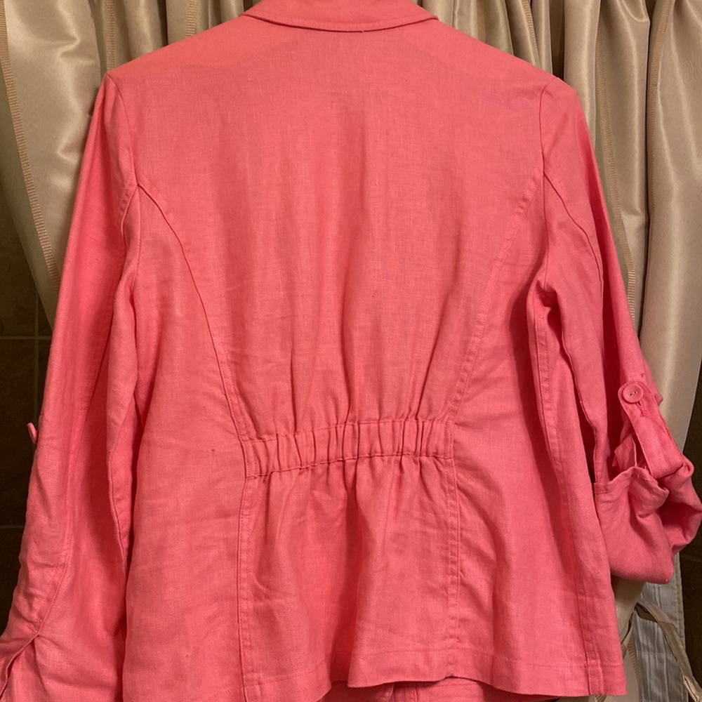 Charter Club 100% Linen Melon jacket -Large-Bundle for more discount! - Picture 7 of 10
